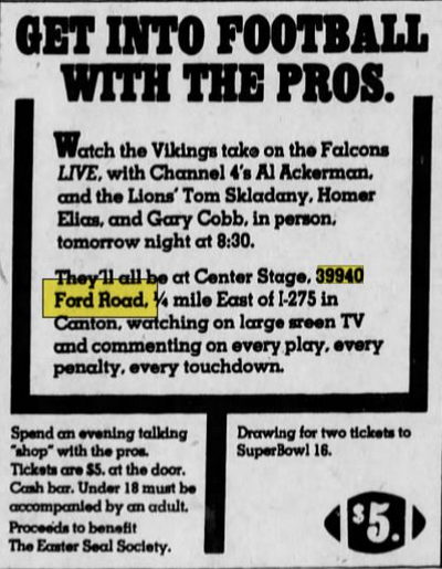 Center Stage - Nov 22 1981 Article